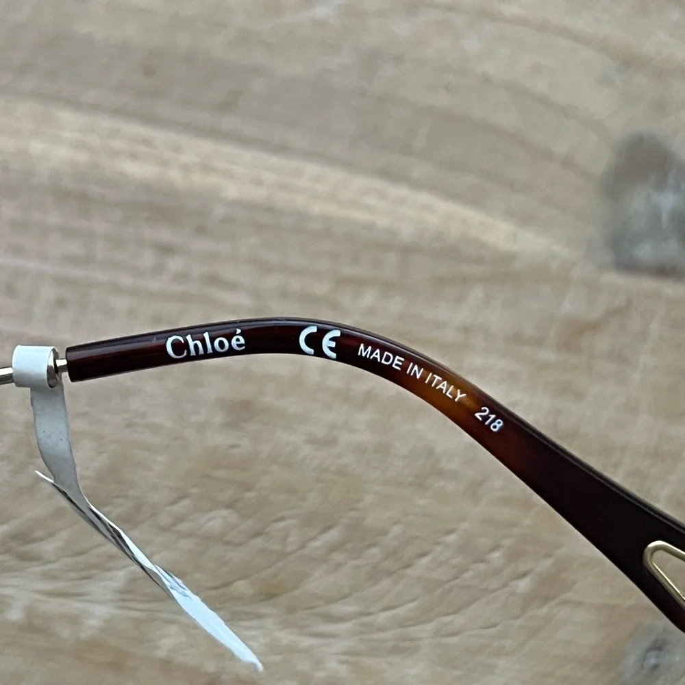CHLOÉ Havana 58MM Hexagon Sunglasses New